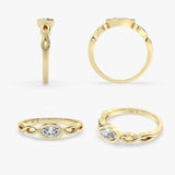 Gold Marquise Lab Grown Diamond Ring