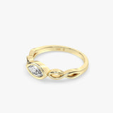 Gold Marquise Lab Grown Diamond Ring