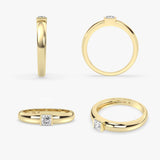 Princess-Cut Lab Diamond Ring in Gold