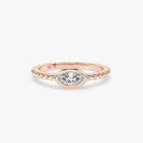 Marquise Lab Grown Diamond Ring in Gold