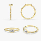 Marquise Lab Grown Diamond Ring in Gold