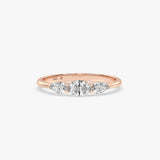 Three-Stone Gold Diamond Ring