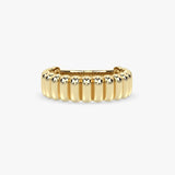Fluted Dome Ring in Gold