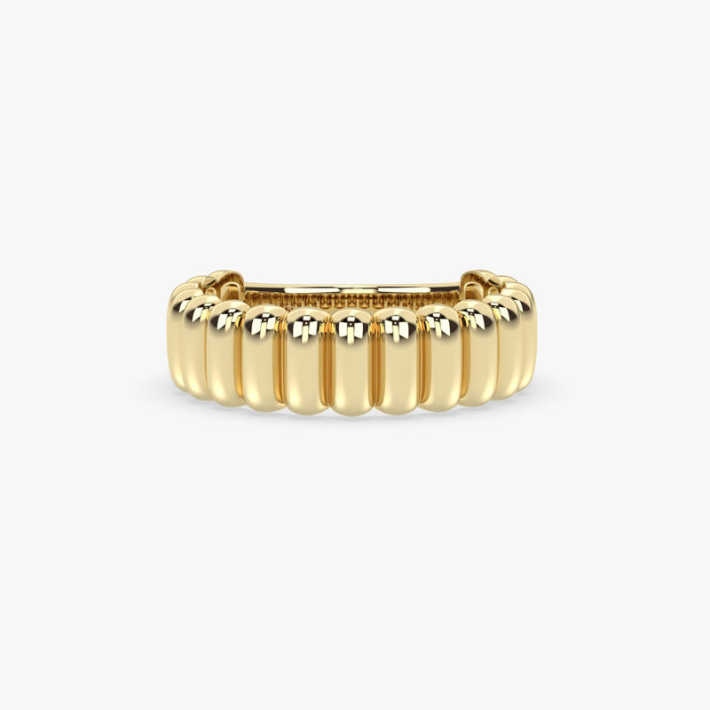 Fluted Dome Ring in Gold