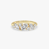 Marquise Lab Grown Diamond Leaf Ring in Gold