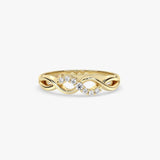 Diamond Infinity Ring in Gold