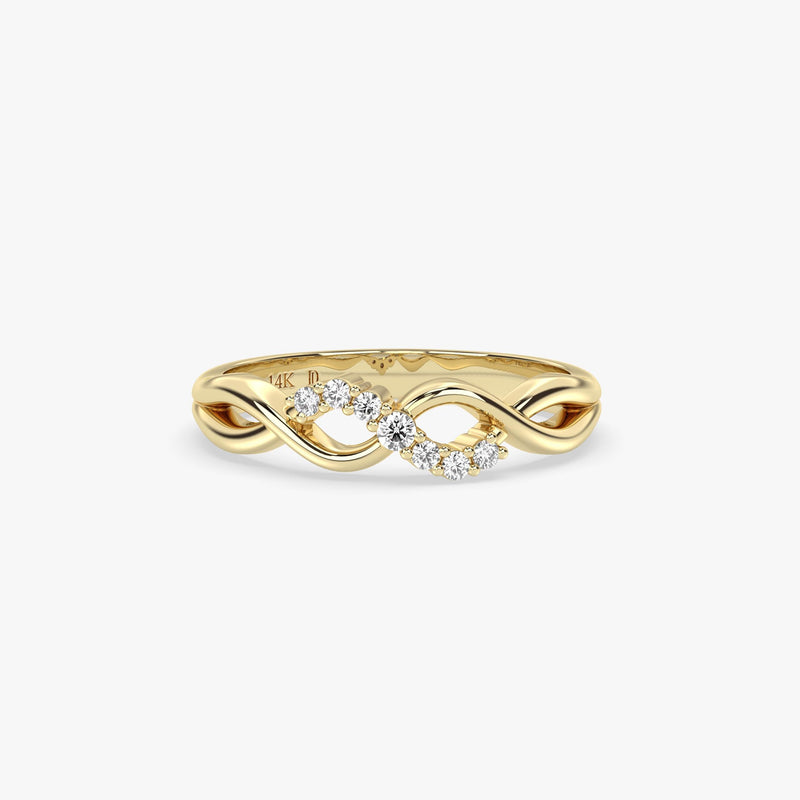 Diamond Infinity Ring in Gold