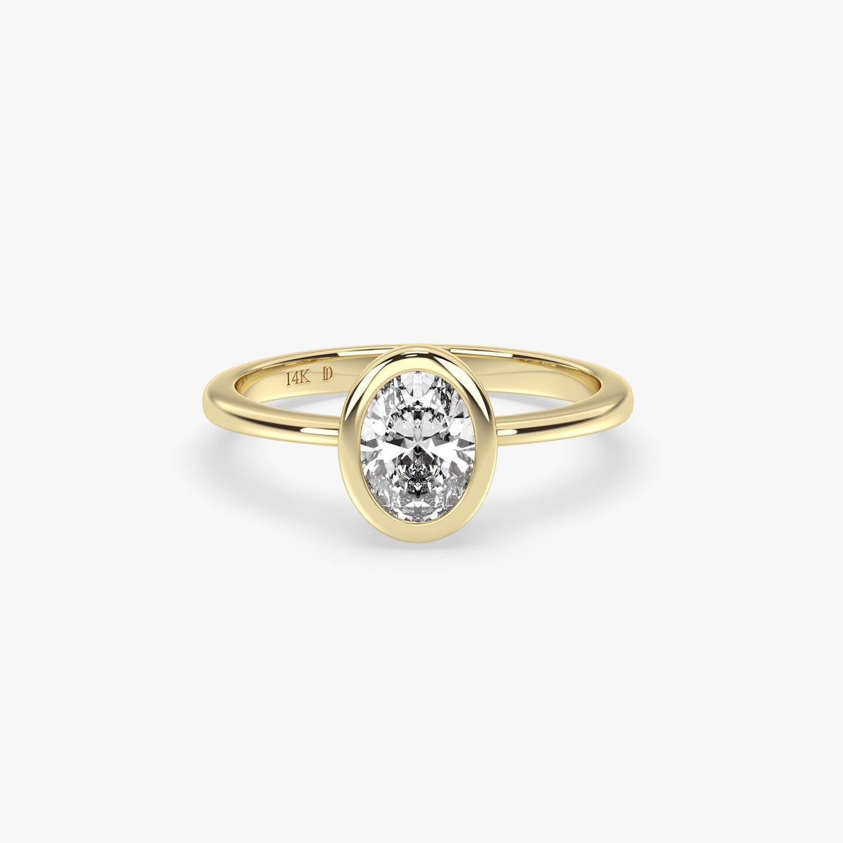 Oval Lab Grown Diamond Ring in Gold