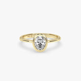 Oval Lab Grown Diamond Ring in Gold