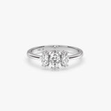 Three Stone Marquise Diamond Ring in Gold