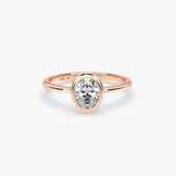 Oval Lab Grown Diamond Ring in Gold