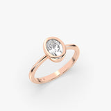 Oval Lab Grown Diamond Ring in Gold