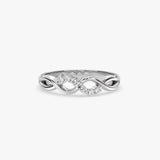 Diamond Infinity Ring in Gold