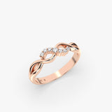 Diamond Infinity Ring in Gold