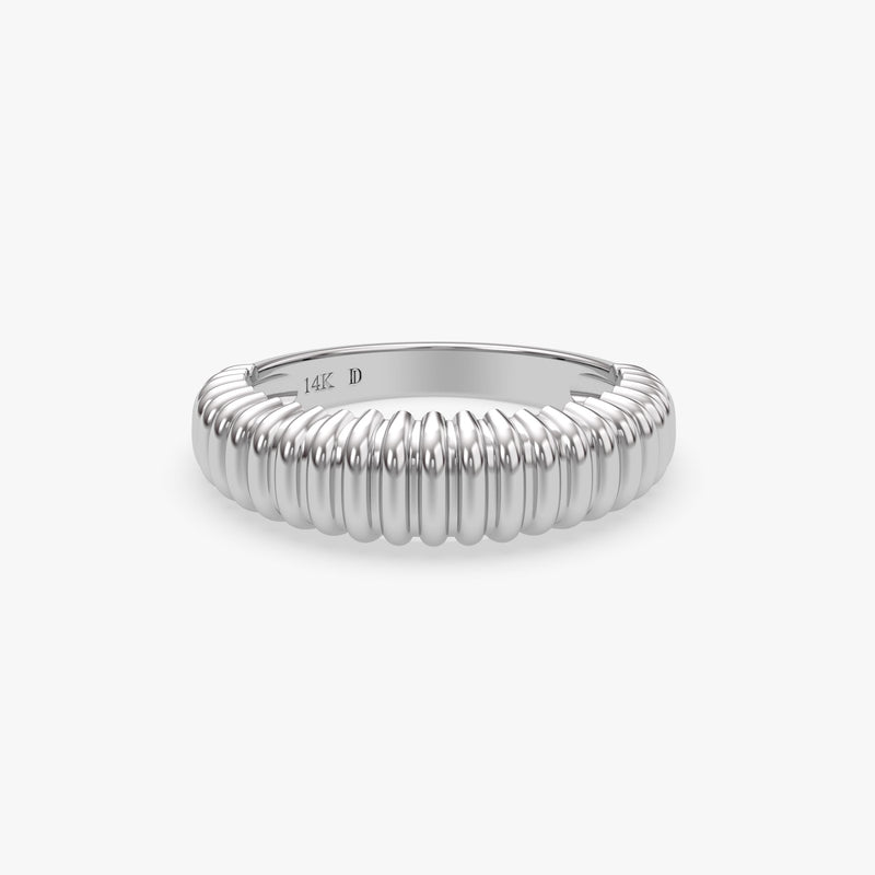 Ribbed Dome Ring in Gold