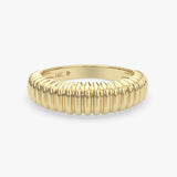 Ribbed Dome Ring in Gold
