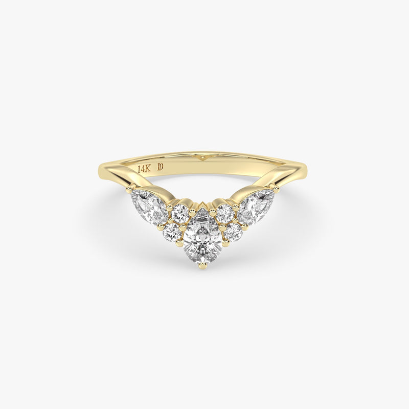 Tiara Diamond Ring in Gold