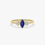 Sapphire Marquise Lab Grown Diamond Ring