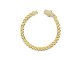 Solid Gold Miami Cuban Bracelet with Diamond Clasp – 7mm