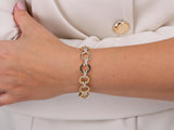 Gold Statement Link Bracelet with Polished Finish