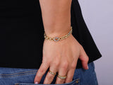 Double Link Bracelet with White Gold Accents