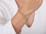 Double Link Bracelet with White Gold Accents