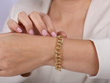 Gold Double Loop Chain Bracelet