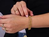 Gold Double Loop Chain Bracelet