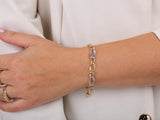 Gold Two Tone Link Bracelet