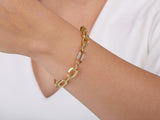 Gold Chain Bracelet with Compass Charm