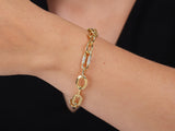 Gold Chain Bracelet with Compass Charm