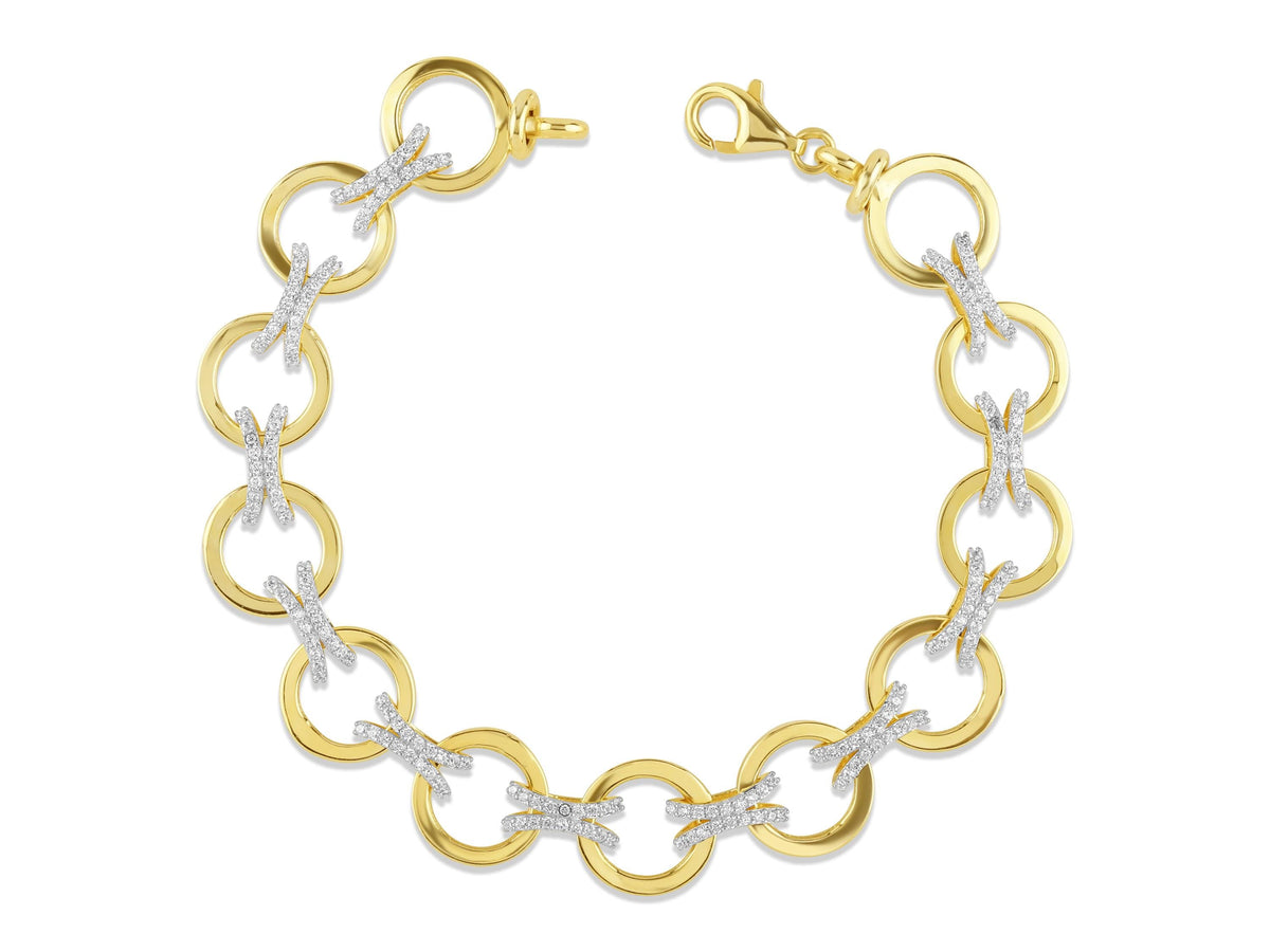 Gold Statement Link Bracelet with Polished Finish