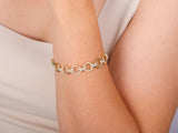 Gold Statement Link Bracelet with Polished Finish