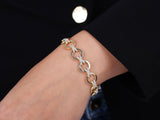 Gold Statement Link Bracelet with Polished Finish