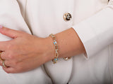 Gold Turquoise Link Bracelet