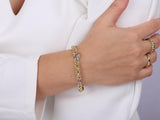 Double Link Bracelet with White Gold Accents