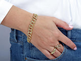 Gold Double Loop Chain Bracelet