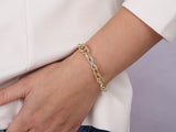 Gold Turquoise Enamel Infinity Bracelet