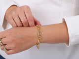Gold Chain Bracelet with Compass Charm