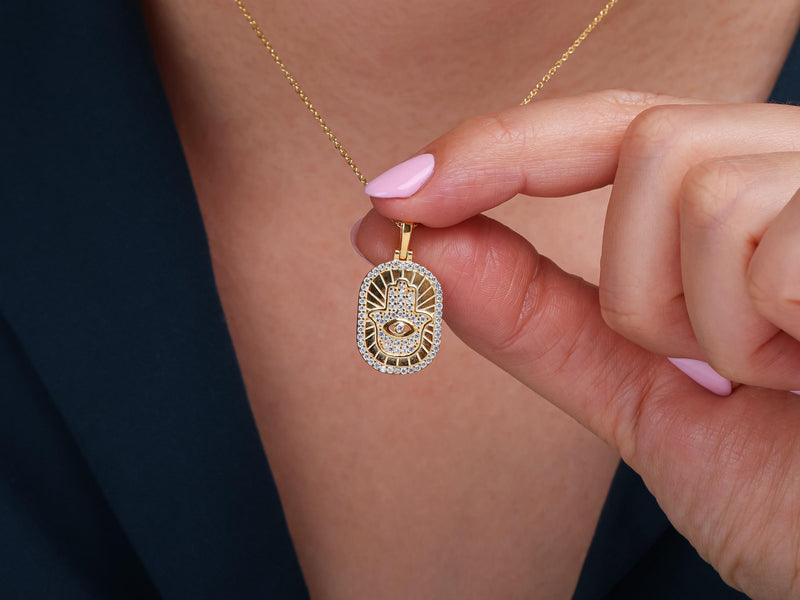 Gold Hamsa Hand Necklace