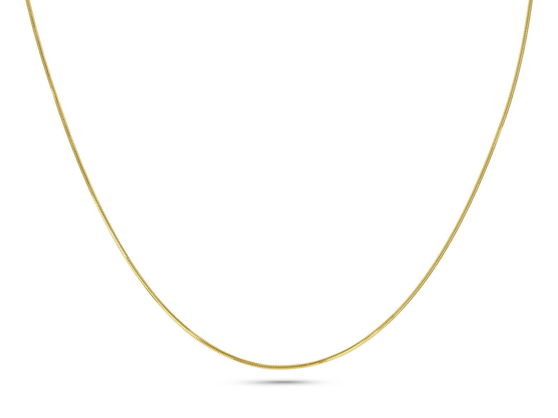 Gold Round Snake Unisex Chain