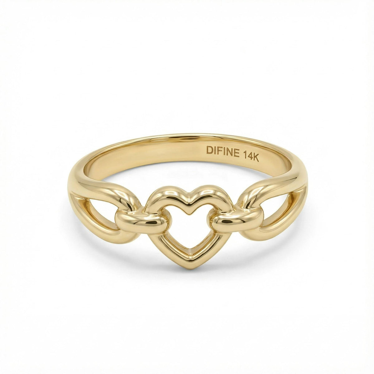 Solid Gold Heart Ring