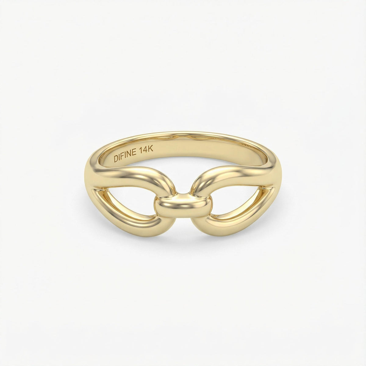 Solid Gold Linked Ring
