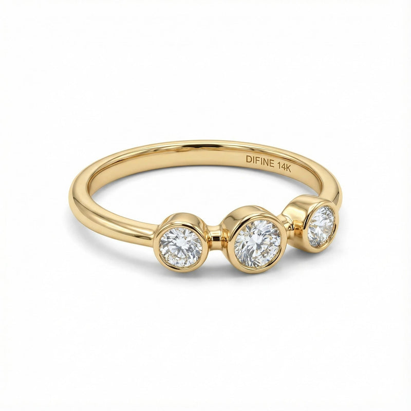 Gold Trio Lab-Grown Diamond Ring
