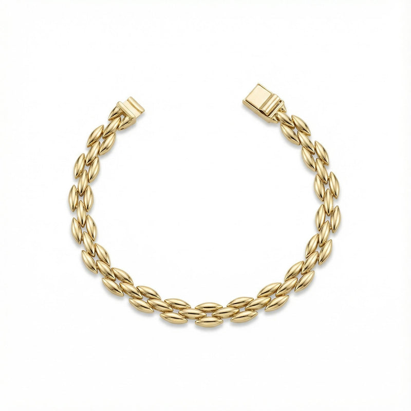 Gold Marquise Link Bracelet