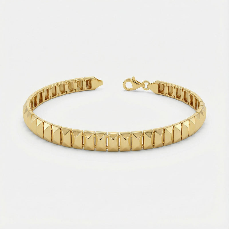 Gold Pyramid Bracelet