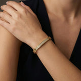 Gold Flexible Bracelet with Pavé Diamond
