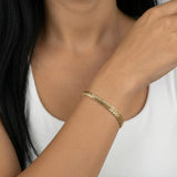 Gold Flat Chevron Bracelet