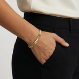 Gold Pyramid Bracelet