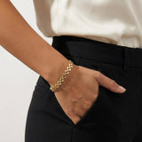 Gold Oval Link Bracelet